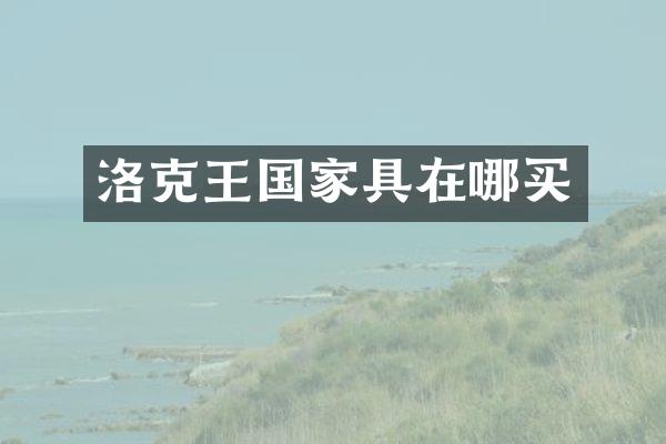 洛克王国家具在哪买