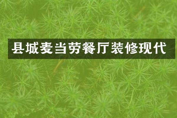 县城麦当劳餐厅装修现代
