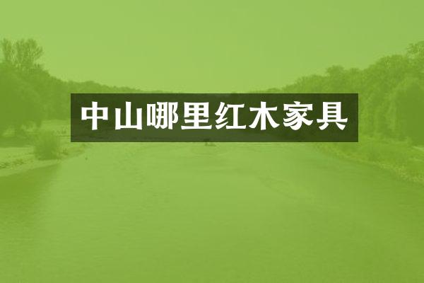 中山哪里红木家具