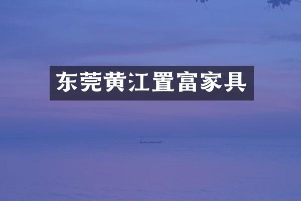东莞黄江置富家具