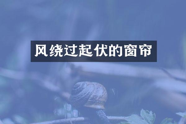 风绕过起伏的窗帘