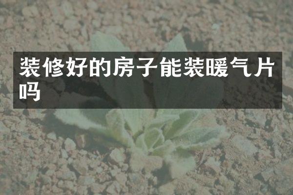 装修好的房子能装暖气片吗