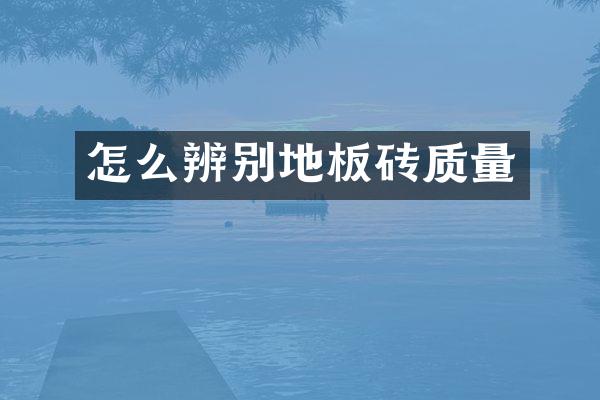 怎么辨别地板砖质量