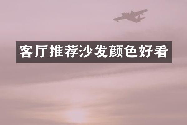 客厅推荐沙发颜色好看