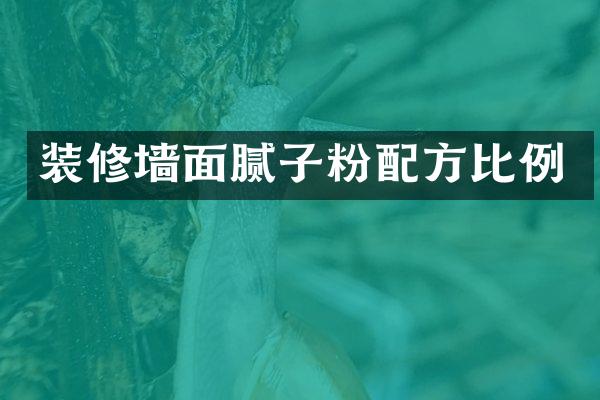 装修墙面腻子粉配方比例