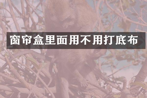 窗帘盒里面用不用打底布