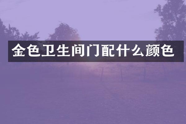 金色卫生间门配什么颜色