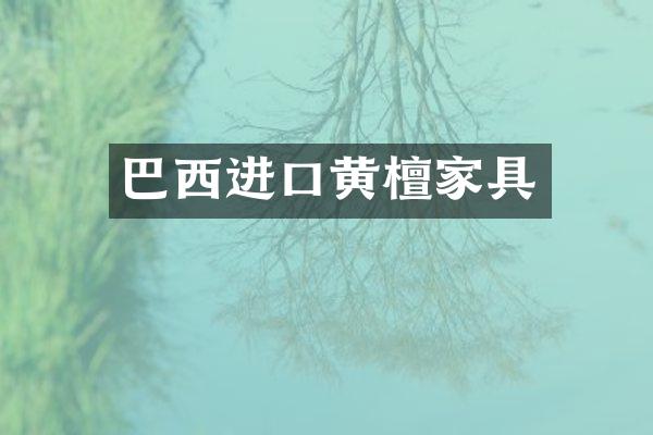 巴西进口黄檀家具