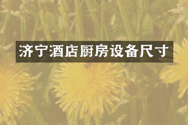 济宁酒店厨房设备尺寸