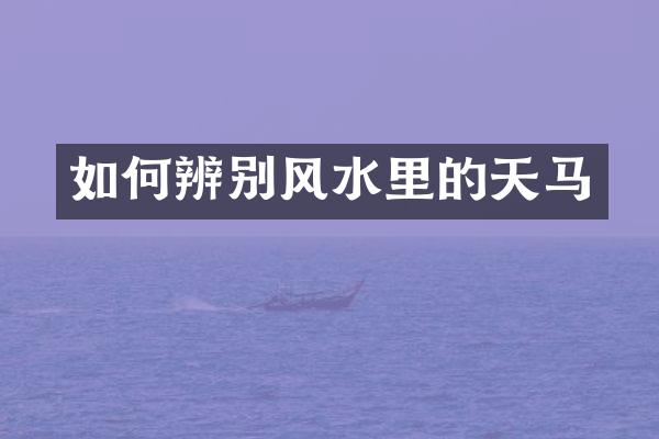 如何辨别风水里的天马