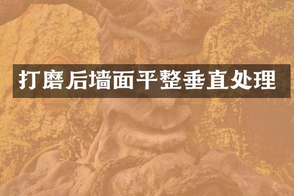 打磨后墙面平整垂直处理