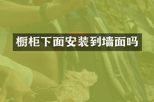 橱柜下面安装到墙面吗
