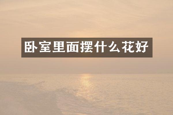 卧室里面摆什么花好
