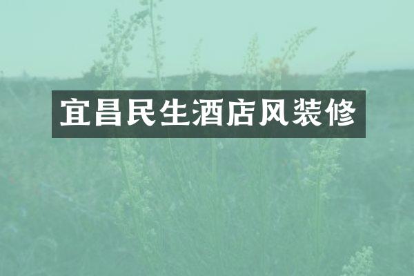 宜昌民生酒店风装修