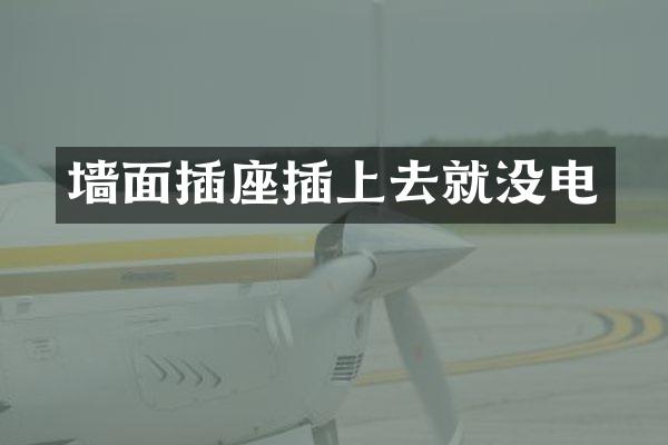 墙面插座插上去就没电