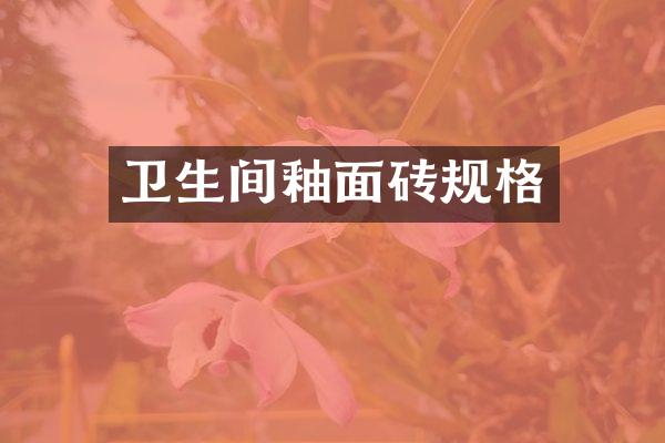 卫生间釉面砖规格