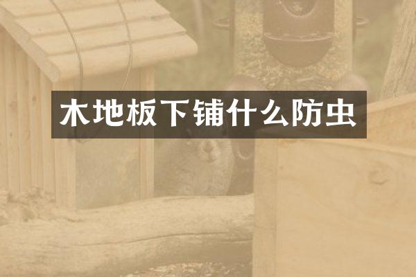 木地板下铺什么防虫