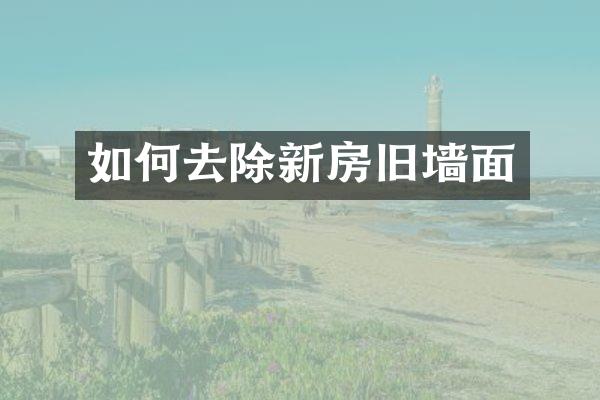 如何去除新房旧墙面