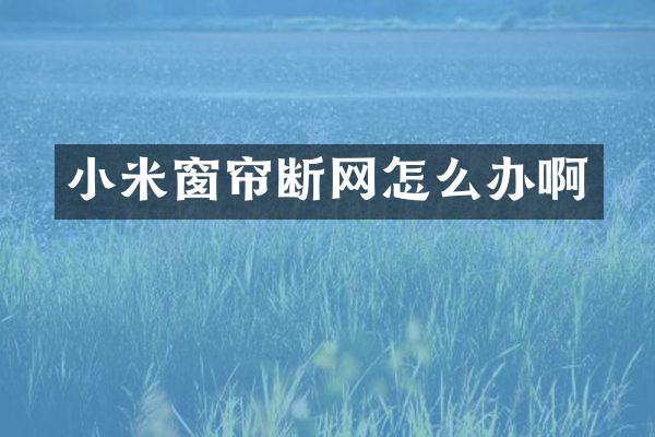 小米窗帘断网怎么办啊