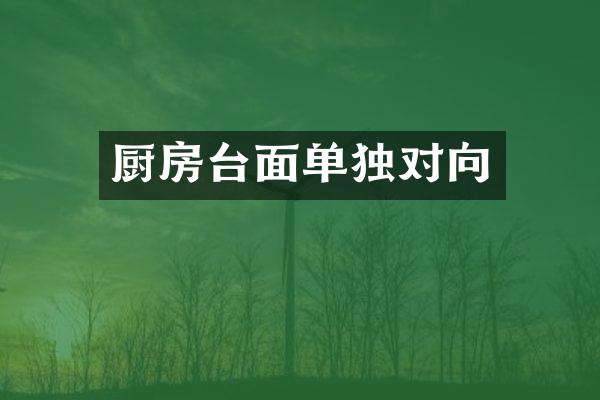厨房台面单独对向