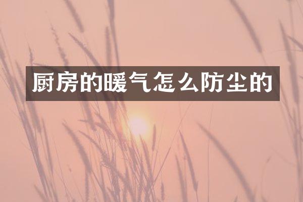 厨房的暖气怎么防尘的