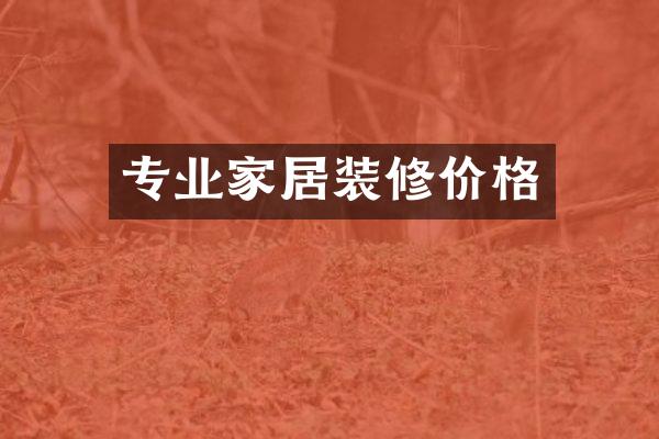 专业家居装修价格