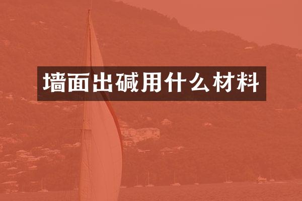 墙面出碱用什么材料