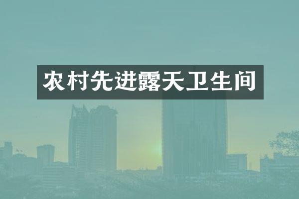 农村先进露天卫生间