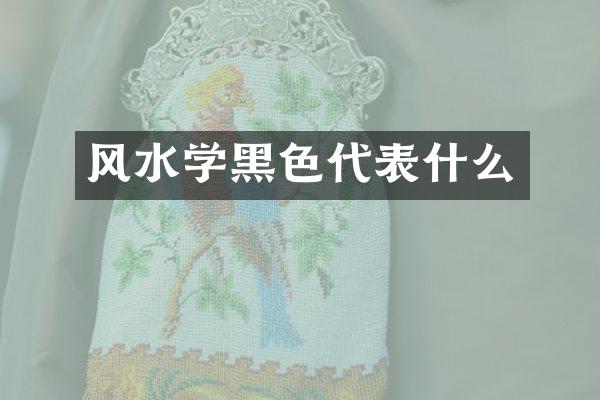风水学黑色代表什么