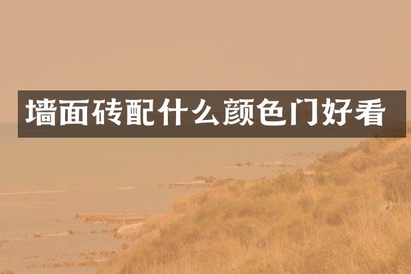 墙面砖配什么颜色门好看