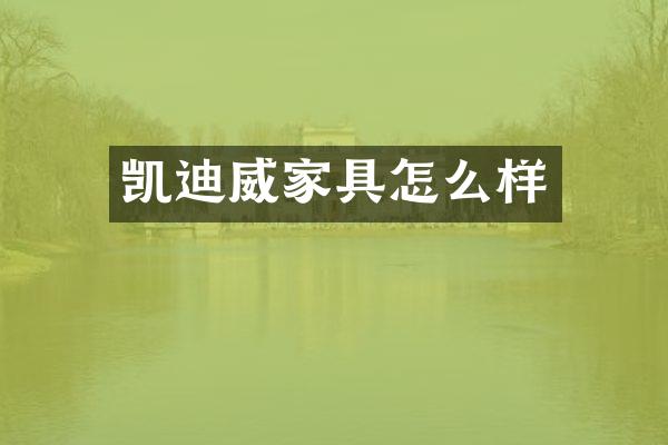 凯迪威家具怎么样