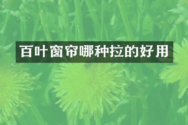百叶窗帘哪种拉的好用