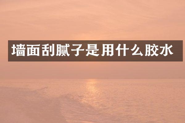 墙面刮腻子是用什么胶水