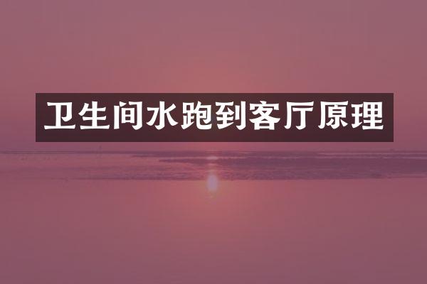 卫生间水跑到客厅原理