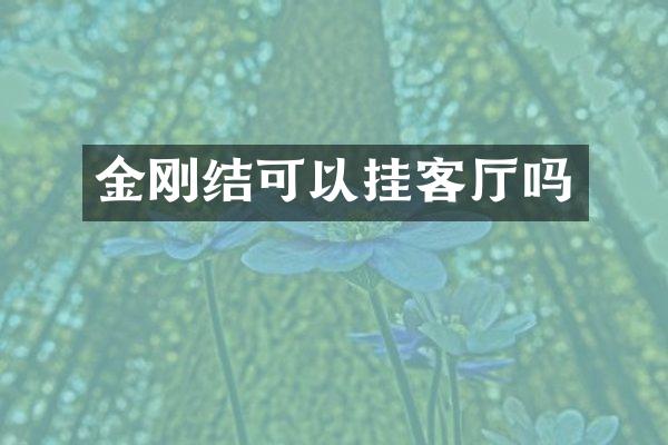 金刚结可以挂客厅吗