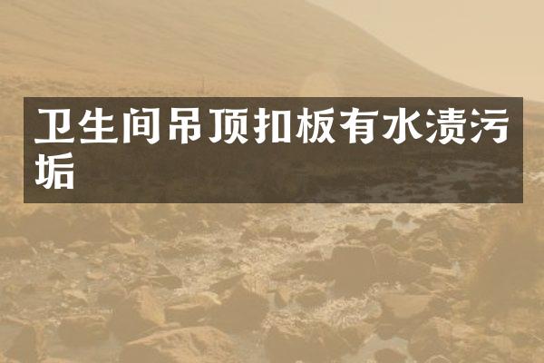 卫生间吊顶扣板有水渍污垢