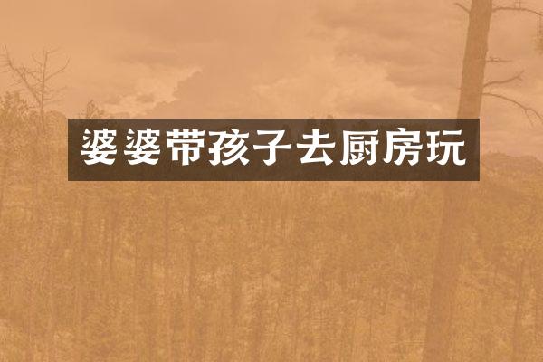 婆婆带孩子去厨房玩