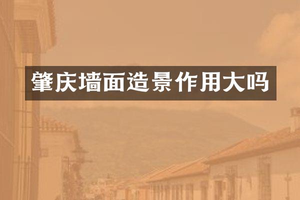 肇庆墙面造景作用大吗