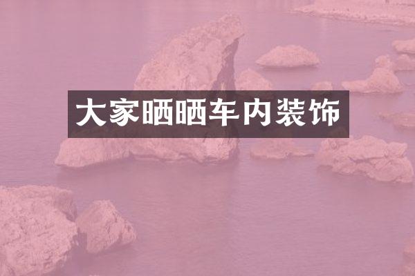 大家晒晒车内装饰