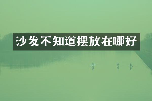 沙发不知道摆放在哪好