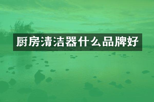 厨房清洁器什么品牌好