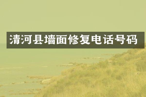 清河县墙面修复电话号码