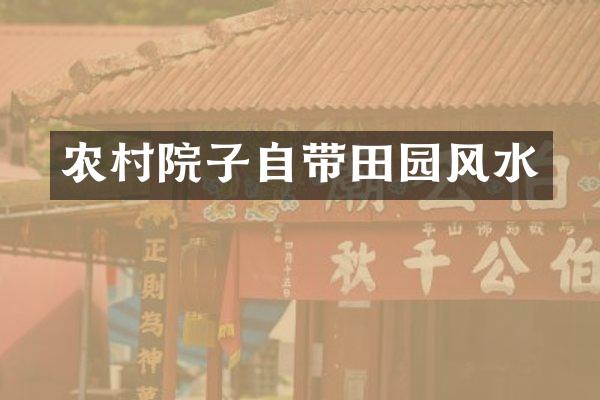 农村院子自带田园风水