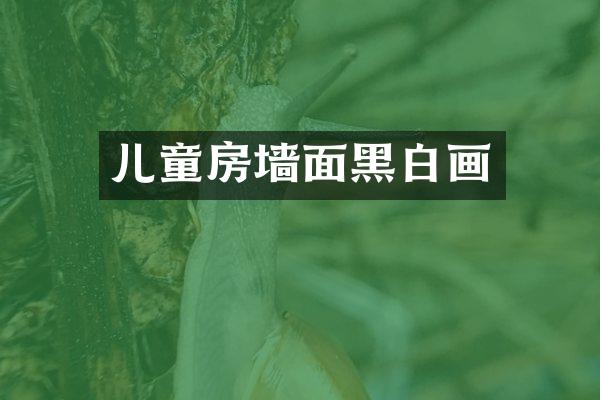 儿童房墙面黑白画