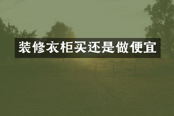 装修衣柜买还是做便宜
