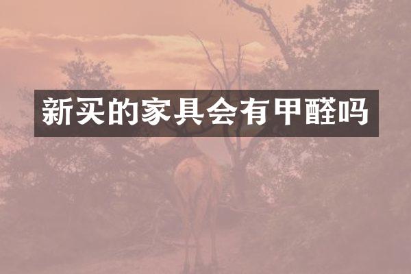 新买的家具会有甲醛吗