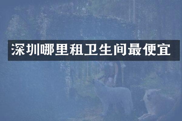 深圳哪里租卫生间最便宜