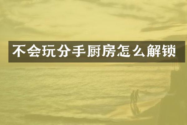 不会玩分手厨房怎么解锁