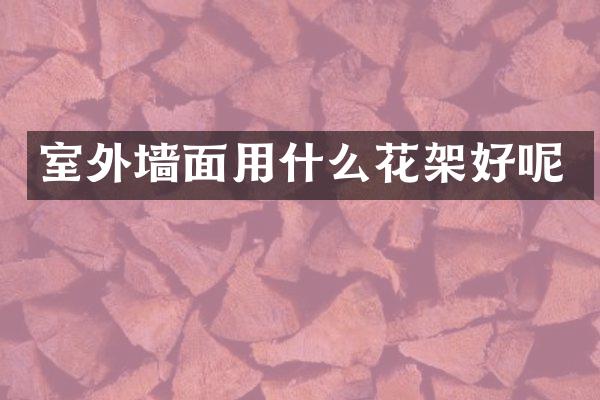室外墙面用什么花架好呢