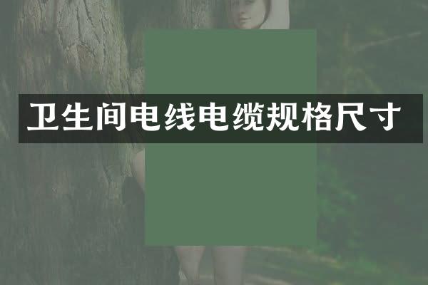 卫生间电线电缆规格尺寸